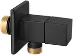 QUADRO angle valve, connection G1-2 x 3-8, black